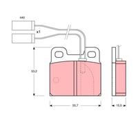 Set di pastiglie freno TRW GDB363, posteriore