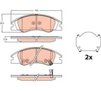 TRW GDB3635 Kit pastiglie freni