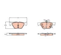 Set di pastiglie freno TRW GDB3639, posteriore