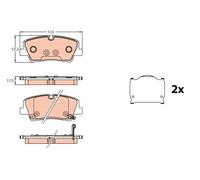 Set di pastiglie freno TRW GDB3646, posteriore