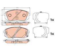 KIT PASTIGLIE FRENO ANT TRW HYUNDAI ix35 2.0 GDi 4x4 122KW 13> GDB3647