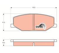 Set di pastiglie freno TRW GDB383, anteriore