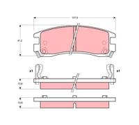 TRW Kit pastiglie freni GDB4042 - freno a disco per Buick, Cadillac, Chevrolet, Oldsmobile