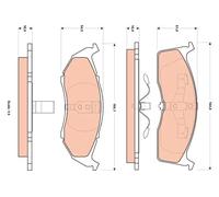 Set di pastiglie freno TRW GDB4091, anteriore