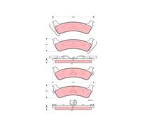 Set di pastiglie freno TRW GDB4124, posteriore