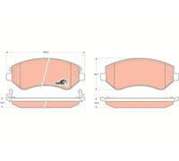 Set di pastiglie freno TRW GDB4126, anteriore