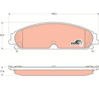 Set di pastiglie freno TRW GDB4134, anteriore