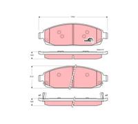 Pastiglie freno GDB4136 TRW per JEEP GRAND CHEROKEE III COMMANDER COMMANDER VAN