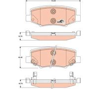 Pastiglie freno GDB4145 TRW per JEEP DODGE