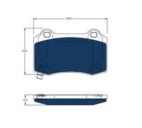 TRW Kit pastiglie freni GDB4171BTE per Tesla Model S posteriore freno a disco