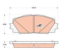 TRW Set di pastiglie freno GDB4173 – anteriore – per Toyota Prius