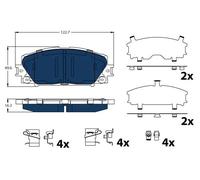 TRW Kit pastiglie freni GDB4173BTE anteriore per Toyota Prius (ZVW3), Lexus CT (ZWA10)