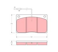 Set di pastiglie freno TRW GDB443, anteriore