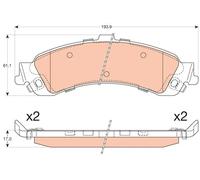 Pastiglie freno GDB4454 TRW per CHEVROLET TAHOE