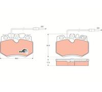 Pastiglie freno GDB446 TRW per CITROËN PEUGEOT MEGA
