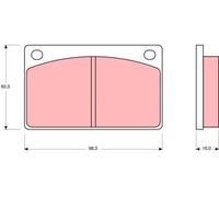 Set di pastiglie freno TRW GDB576, anteriore