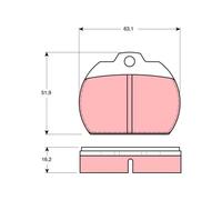 TRW GDB591 Kit pastiglie freni
