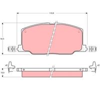 Set di pastiglie freno TRW GDB798, fronte