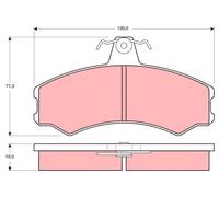 TRW GDB846 Kit pastiglie freni