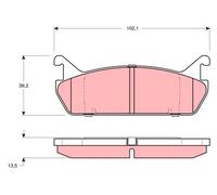 Set di pastiglie freno TRW GDB887, posteriore