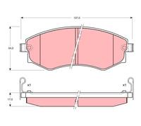 TRW Pastiglie freno GDB895 - Anteriore per HYUNDAI KIA