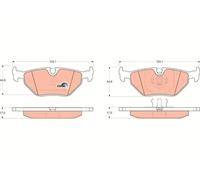 Set di pastiglie freno TRW GDB917, posteriore