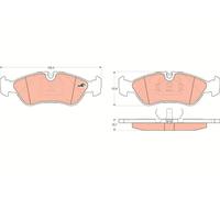 TRW GDB951 Kit pastiglie freno, Freno a disco per CHEVROLET,DAEWOO,FSO,HOLDEN,OP