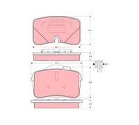 Set di pastiglie freno TRW GDB961, anteriore