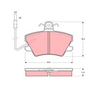 TRW Kit pastiglie freno GDB968 asse anteriore per Renault Alpine