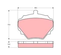 TRW Set di pastiglie freno GDB974 – posteriore per LAND ROVER MG