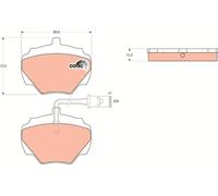 Set di pastiglie freno TRW GDB976, posteriore