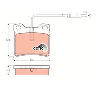 Pastiglie freno GDB985 TRW per PEUGEOT 605