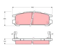 Set di pastiglie freno TRW GDB990, posteriore