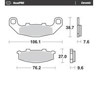 Moto-master Kawasaki/suzuki 410104 Brake Pads Nero