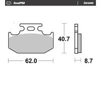 Pastiglie freno in ceramica MOTO-MASTER Pastiglia freno 413804