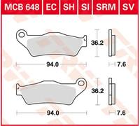 Pastiglie freno in ceramica serie Ec Trw Mcb648ec