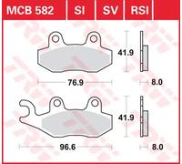 Trw Allround Organic Standard Aprilia Sx 125 Abs 21 Brake Pads Nero