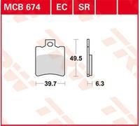 Pastiglie freno in metallo sinterizzato Sv Trw Mcb674