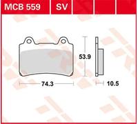 Pastiglie freno in metallo sinterizzato Sv Trw Yamaha Tdr/tzr/fzr/srx/fz/xv/tdm/