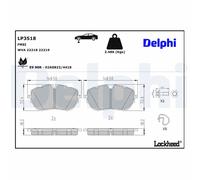 Pastiglie freno insieme Parte anteriore per DS DS 4 II, DS 7, DS 9; CITROEN C5