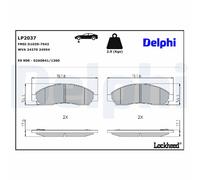 Pastiglie freno insieme per ISUZU D-MAX I, D-MAX I Platforma / podwozie