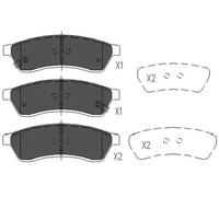 Pastiglie freno KBP-1012 KAVO PARTS per CHEVROLET EPICA