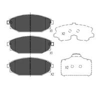 Pastiglie freno KBP-3014 KAVO PARTS per HYUNDAI GALLOPER