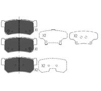 KAVO PARTS KBP-7501 Kit pastiglie freni