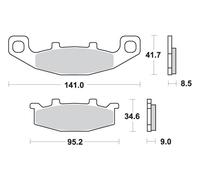 65.65970/8 COPPIA PASTIGLIE FRENO CERAMICATE MOTOCILI KAWASAKI SBS 597 HF