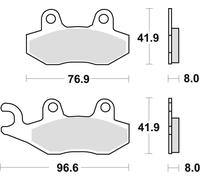 PASTIGLIE FRENO KH135 KH214 ORGANICHE APRILIA SX 125 18-, HONDA NSR 150 02-, KAW
