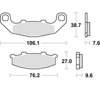 PASTIGLIE FRENO KH141 ORGANICHE KAWASAKI GPZ 500 94-04, ZR 550 91-95, SUZUKI RGV