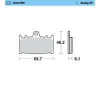 PASTIGLIE FRENO KH158 SINTER METAL RACING: 12 (SINTERPRO SERIE RACING GP) PER PI