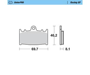 PASTIGLIE FRENO KH158 SINTER METAL RACING: 12 (SINTERPRO SERIE RACING GP) PER PI