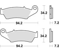 PASTIGLIE FRENO KH185 KH389 SINTERIZZATE OFFROAD HONDA XL 125 03-08, XR 400 96-0